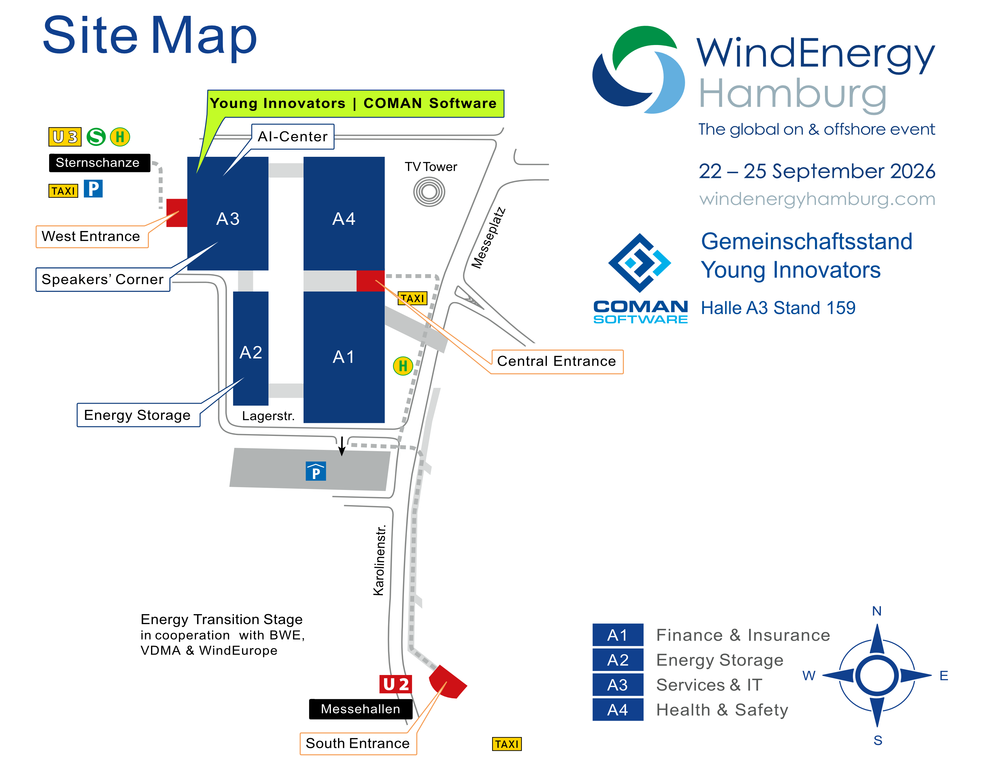 WindEnergy Lageplan Plan Hamburg Messe